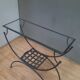 Metal and glass console