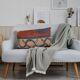 Vintage Cushion Cover in Long Pile Carpet, Turkish Geometric Pattern, 30 x 50 cm
