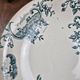 Antique compote dish Faïencerie de Lyon Marine, ironstone with blue-green decoration, 19th century.