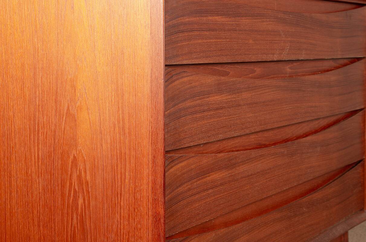 Danish teak chest of drawers, 4 drawers by Arne Vodder for Sibast 1960.