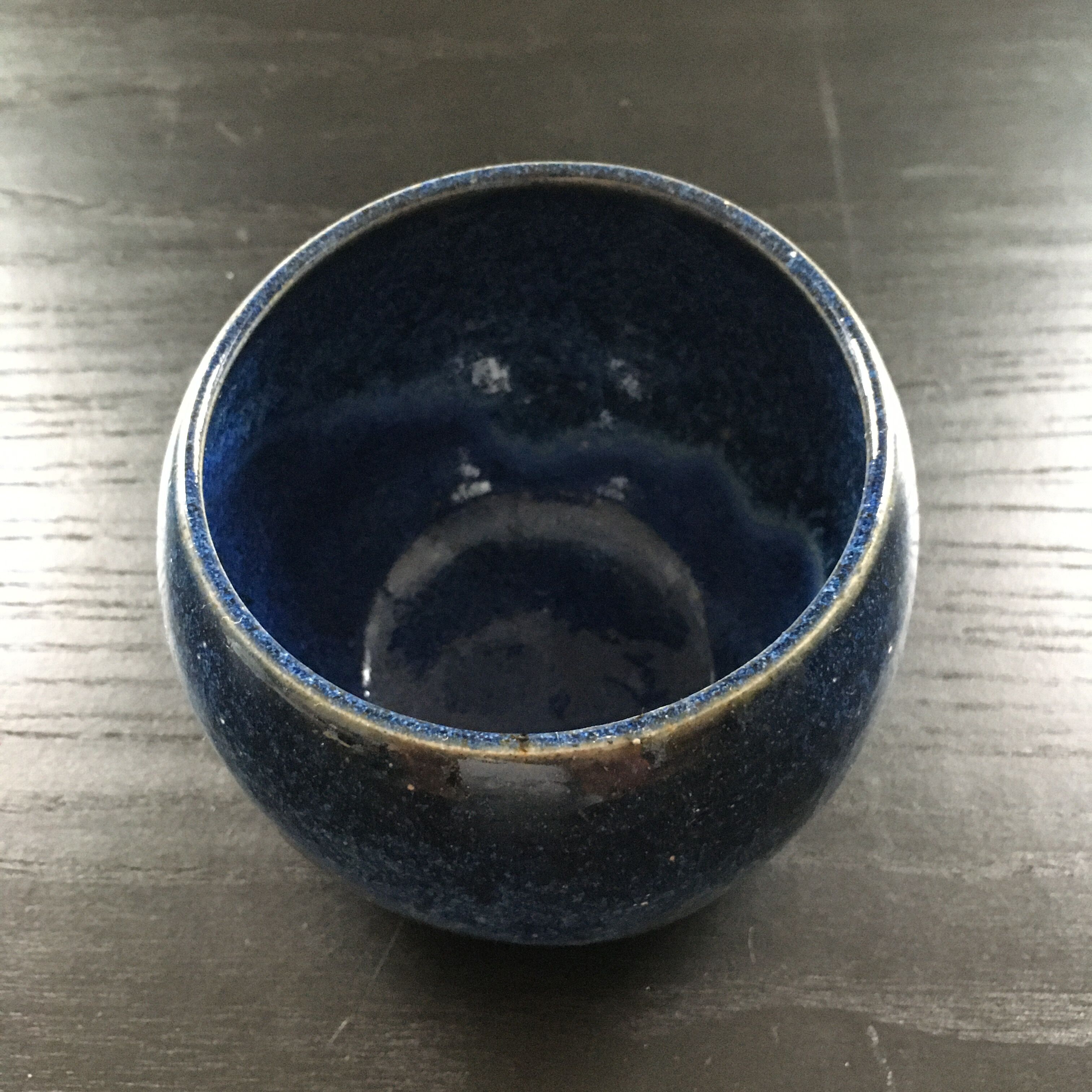 Pot à sel grès bleu nuit