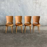 Set de 4 chaises bistrot Baumann, 1960