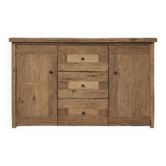 Commode en chêne massif du 19ème siècle, fabriquée à la main à partir de matériaux récupérés.