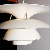 Danish brushed metal pendant light, model PH 6 ½ -6V by Poul Henningsen.