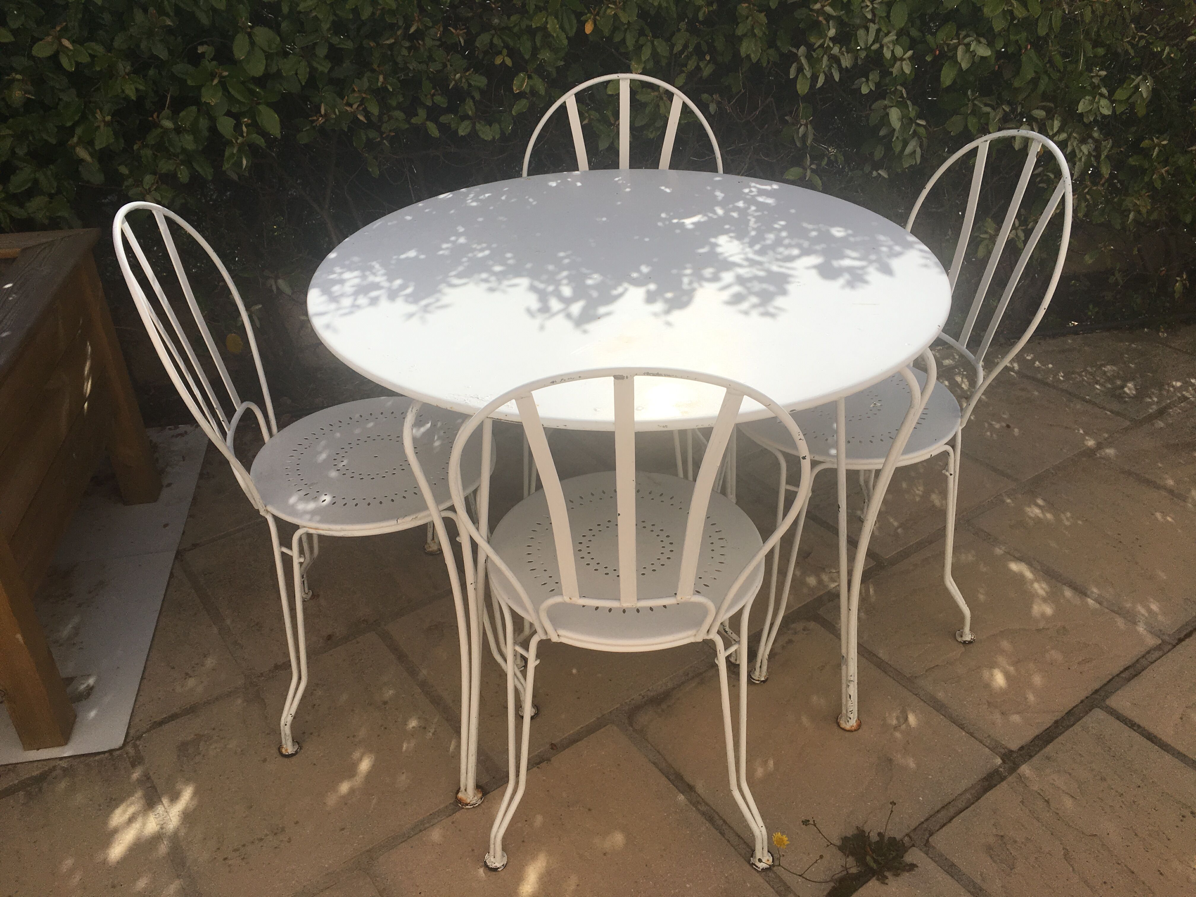 Wrought iron garden furniture