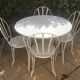 Wrought iron garden furniture