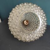 Lampe suspendue vintage en verre, France