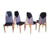Rare dining chairs by Miroslav Navratil, made in former Czechoslovakia, 1960s, set of 4