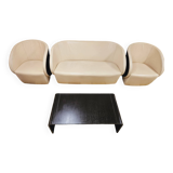 80's sofa armchair coffee table set