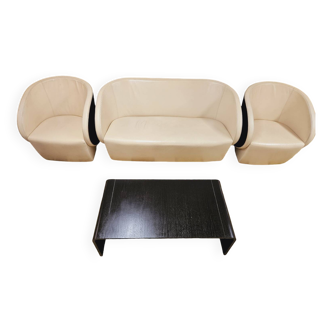 80's sofa armchair coffee table set