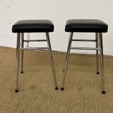 Pair of old skai stools