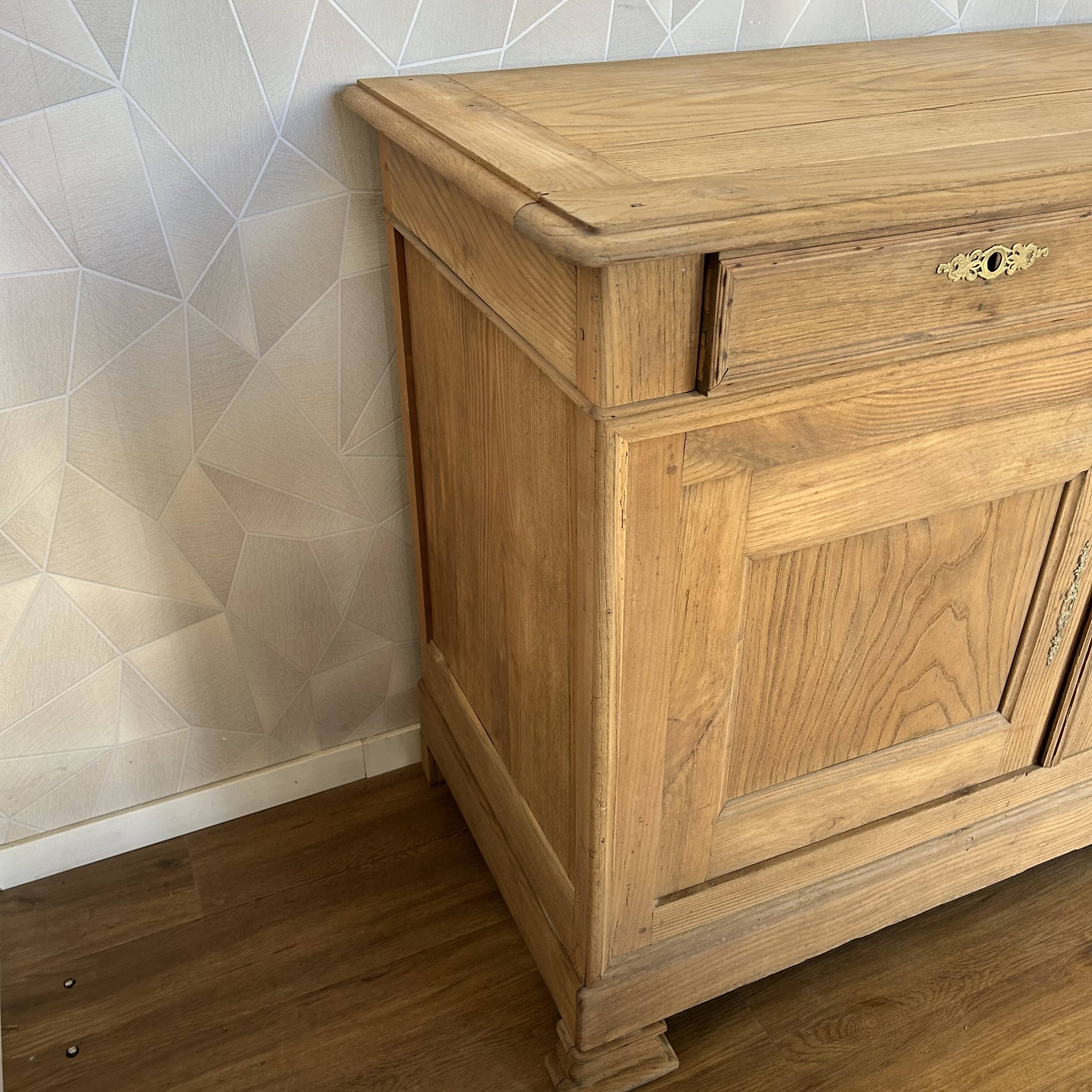 Solid stripped oak sideboard