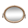 Miroir ovale vintage doré à décor floral et verre biseauté – 58 × 48 cm