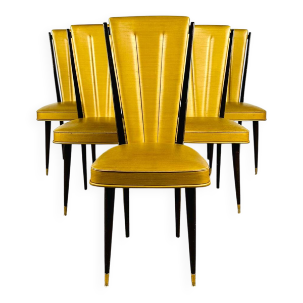 Ensemble de 6 chaises Art déco, France, 1940 — Beyit