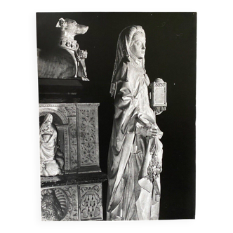 Silver photo Bernard Darot 20th Woman with a Lantern