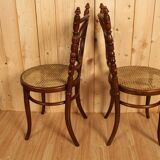 Set twelve bistro chairs