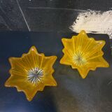 Art Deco star cups in the Pierre d'Avesn style for Daum