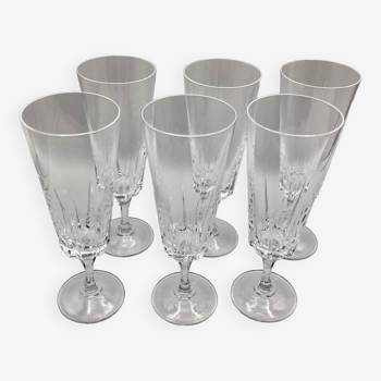 Crystal champagne flutes