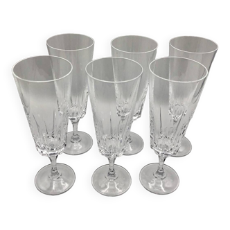 Crystal champagne flutes