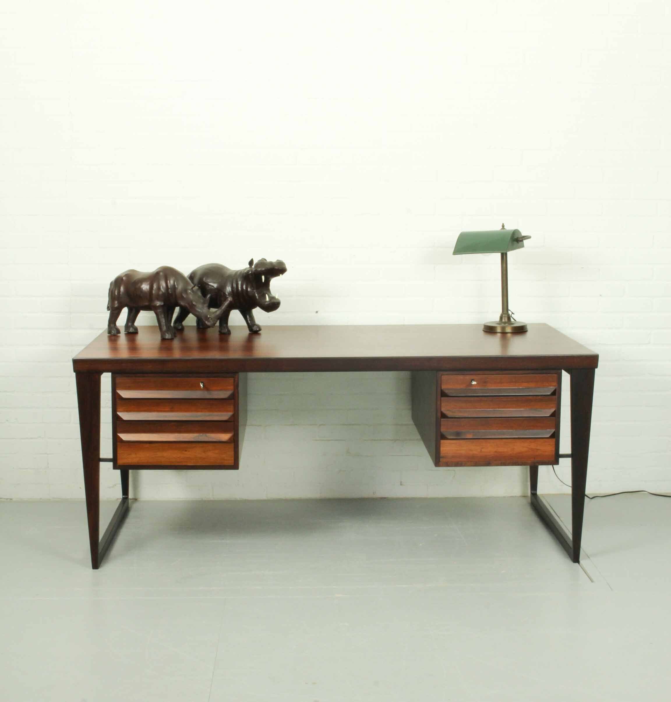 Bureau en palissandre du milieu du siècle par Kai Kristiansen