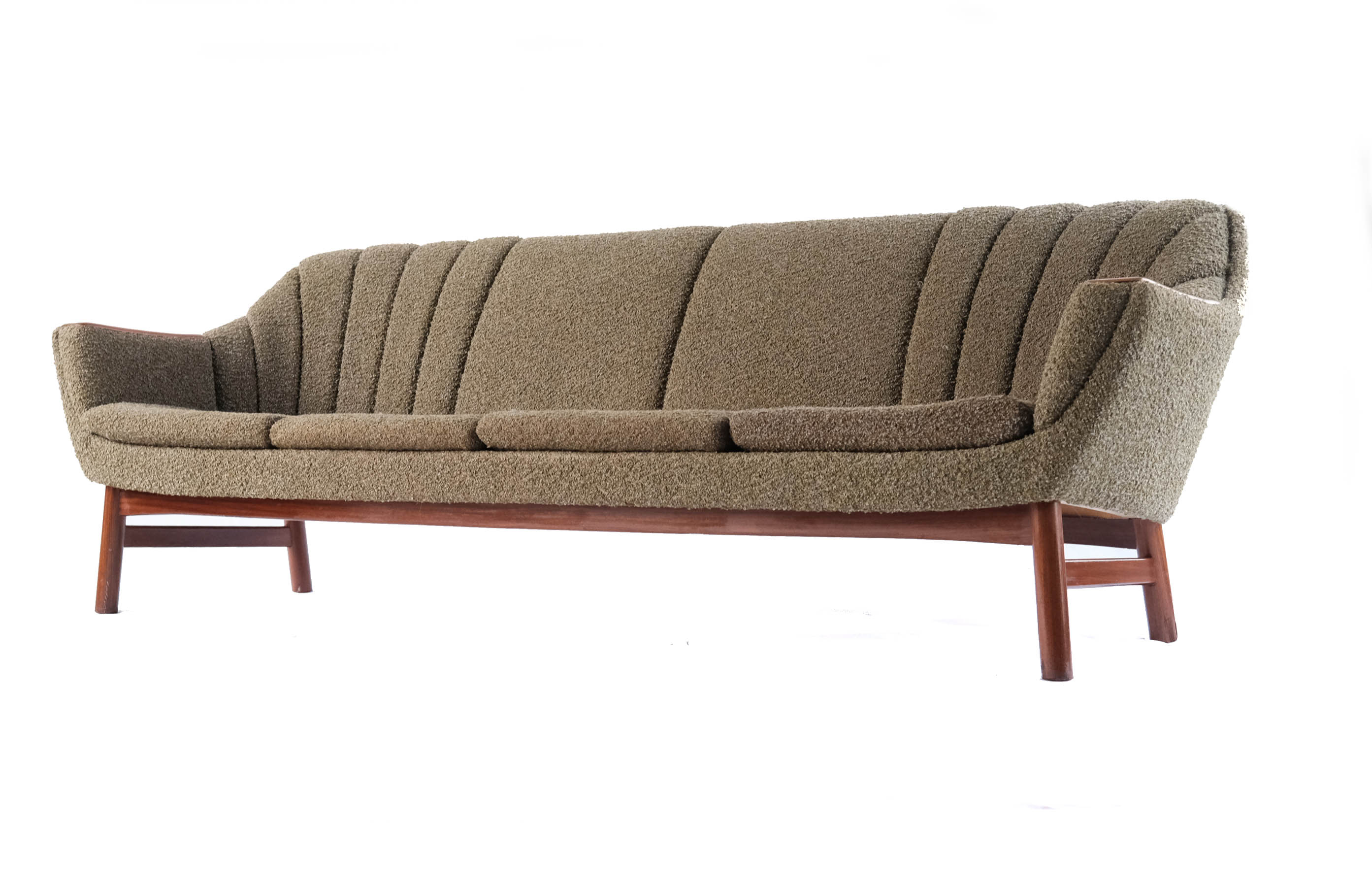 Scandinavian vintage wool boucle sofa, Norway 1960's