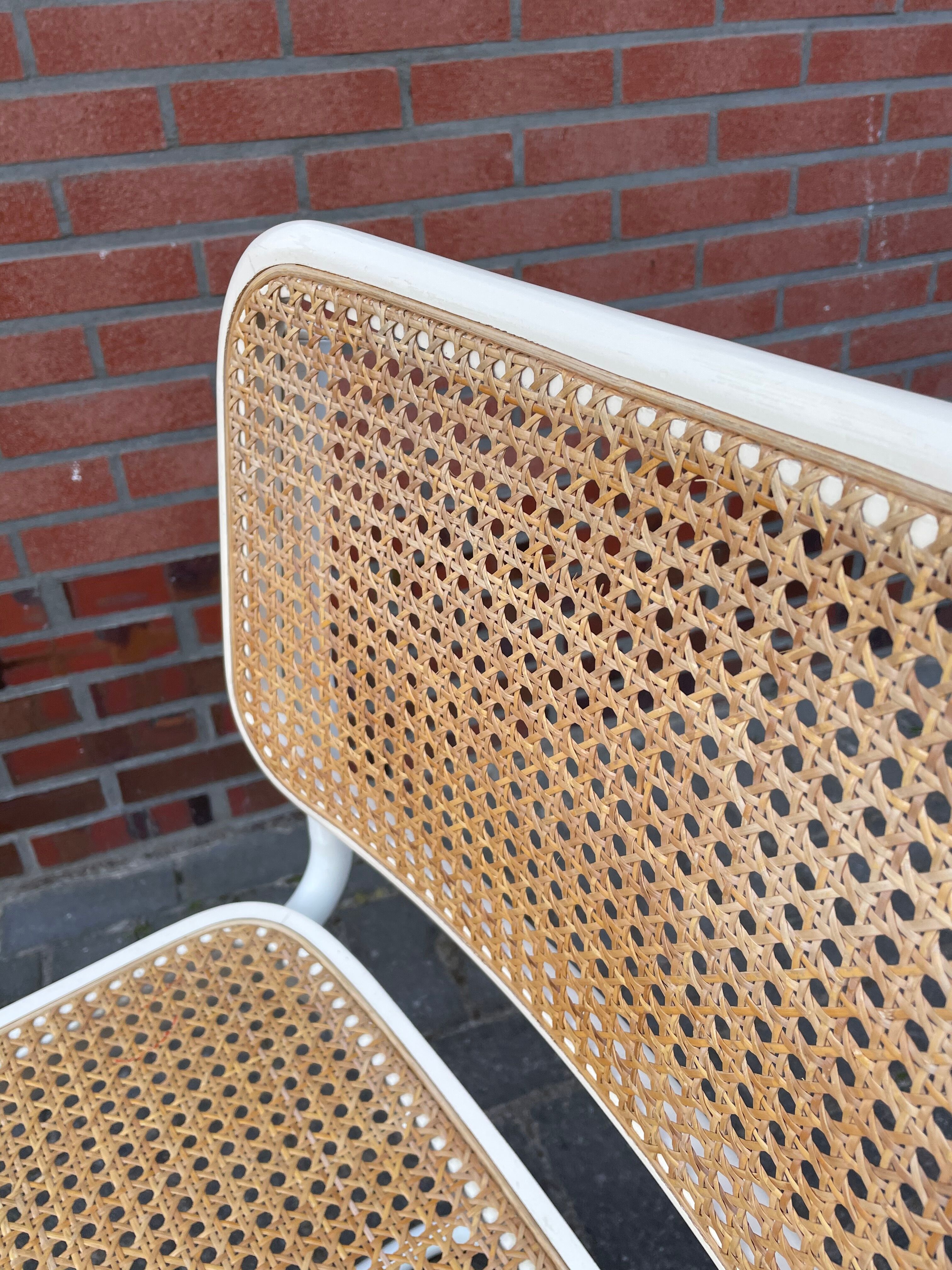Cesca dining room chair designed by Marcel Breuer