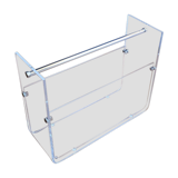 Plexiglass magazine holder by David Lange