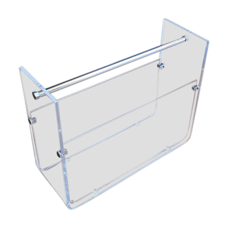 Plexiglass magazine holder by David Lange
