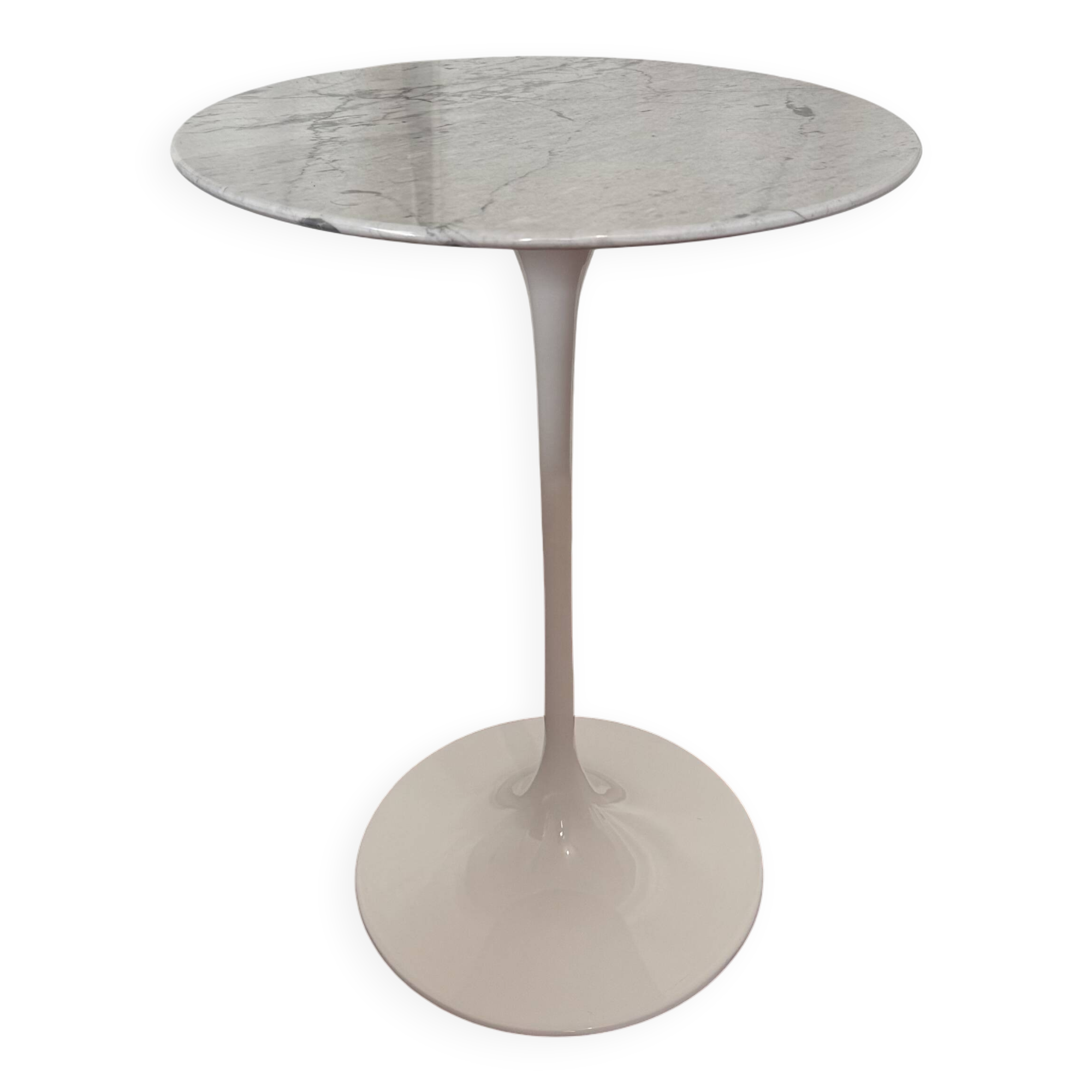 Designer coffee table in Carrara marble – Ø 41 cm