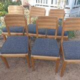 Table and chairs art deco Gaston Poisson
