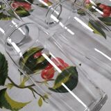 Set of 6 thin glasses of 13.8cm high