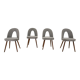 Ensemble de quatre chaises de salle à manger Antonin Suman des années 1960, Tchécoslovaquie