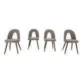 1960s Antonin Suman Set of Four Dining Chairs, Czechoslovakia