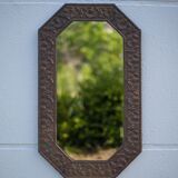 Repelled brass mirror, 74x43cm