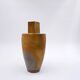 Vintage brown ceramic vase stamped "PV"