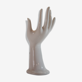 Hand white ceramic