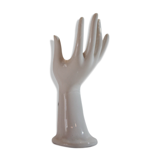 Hand white ceramic