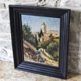 Oil on panel by A. Poulain - Cagnes sur Mer