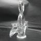 4 crystal lily candle holders from Vannes le Châtel.