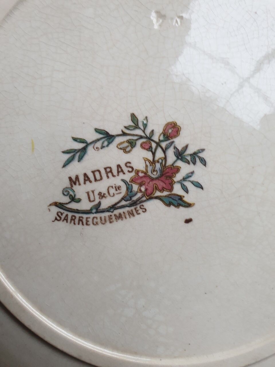 Plates Sarreguemines model "Madras"