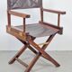 Vintage Director's Folding Chair in Wood and Leather, 1970s