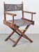 Vintage Director's Folding Chair in Wood and Leather, 1970s