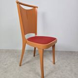 12 orange Baumann chairs 1970s