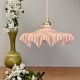 Suspension abat-jour vintage en opaline rose