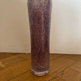 Soliflore vase en verre soufflé violet