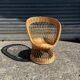 Vintage rattan and wicker armchair
