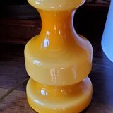 Designer orange glass lamp from the 70s