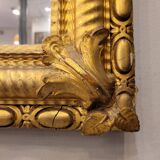Espejo de pared Segundo Imperio, Madera tallada y dorada, Napoleon III, circa 1880 – France