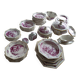 18th century antique hand-painted tableware set from Tournay