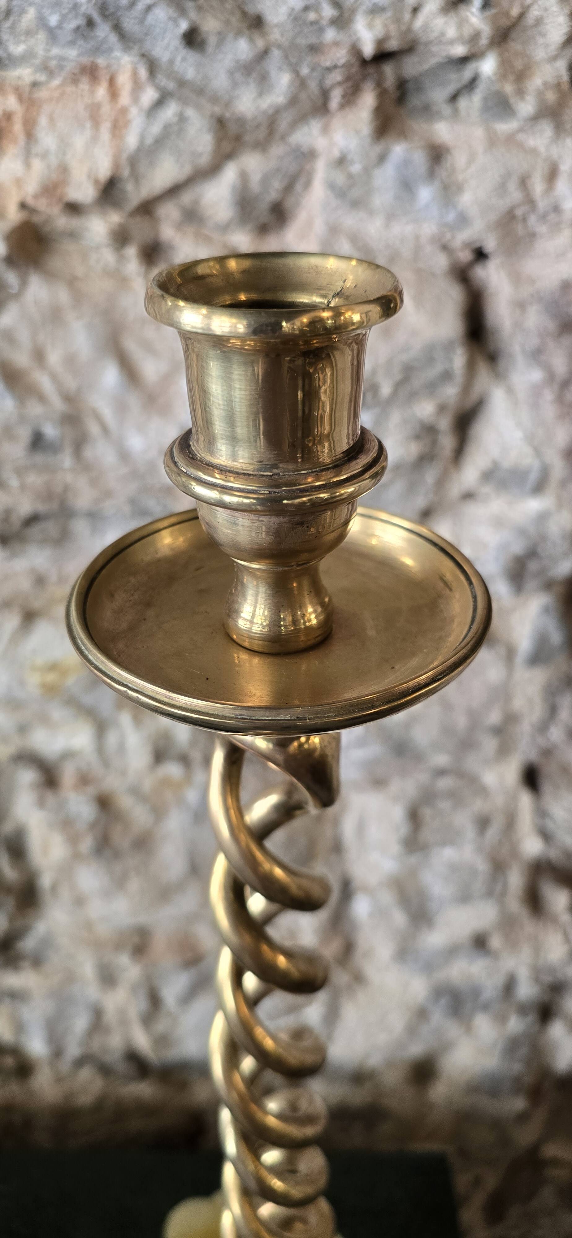 5 Pair of gilt bronze candlesticks, 19th century - 59 cm